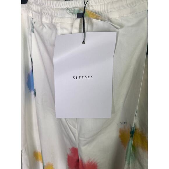 SLEEPER NWT Safari Flower Print Cargo Wide Leg Cotton Pants Women's Size L/XL - Picture 8 of 13